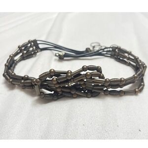 Women's Bohemian‎ Style Multi Strand Adjustable Belt With Beads & Springs